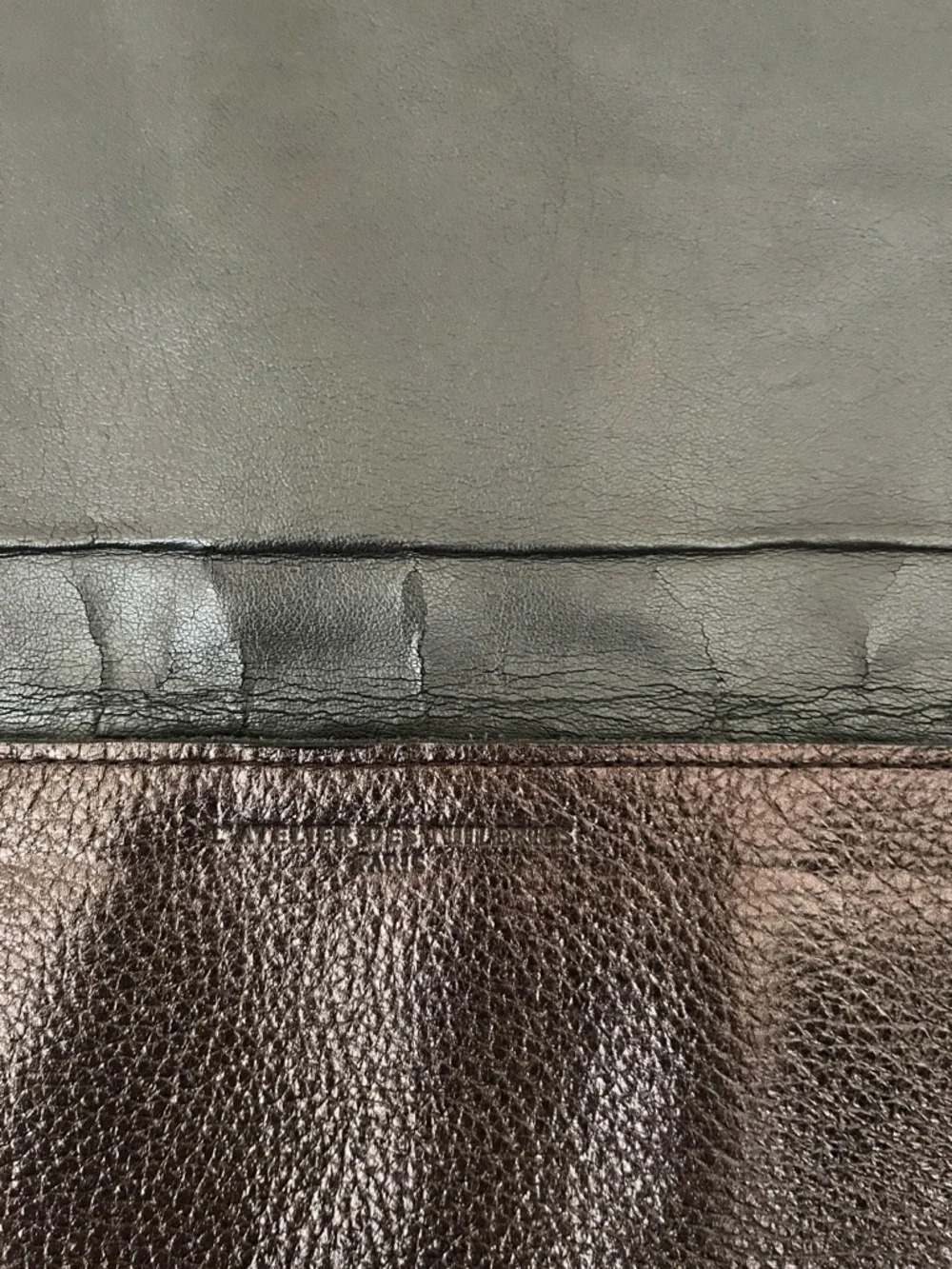 L’ Atelier des Tuileries Paris Metallic Leather Clutch